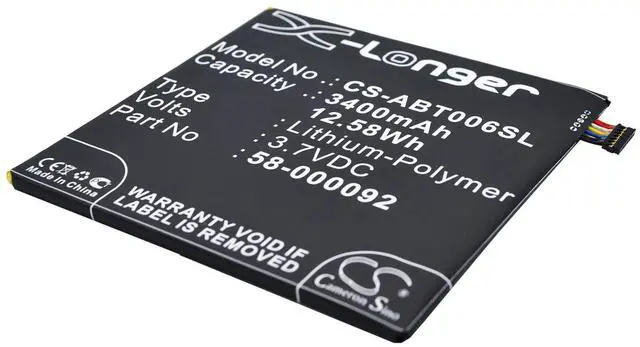 Alt view image 3 of 6 - 3400mAh 26S1006, 58-000092 Battery for AMAZON Kindle Fire HD 6, ST06, Fire HD 6