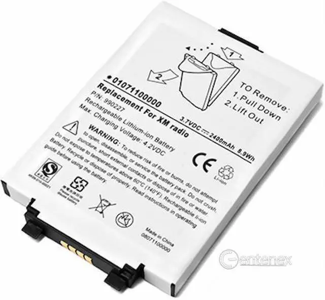 Main image of Battery for XM Pioneer AirWare Delphi MyFi Tao XM2go Giant PDA-XM2 990227 SA10113 SA10280
