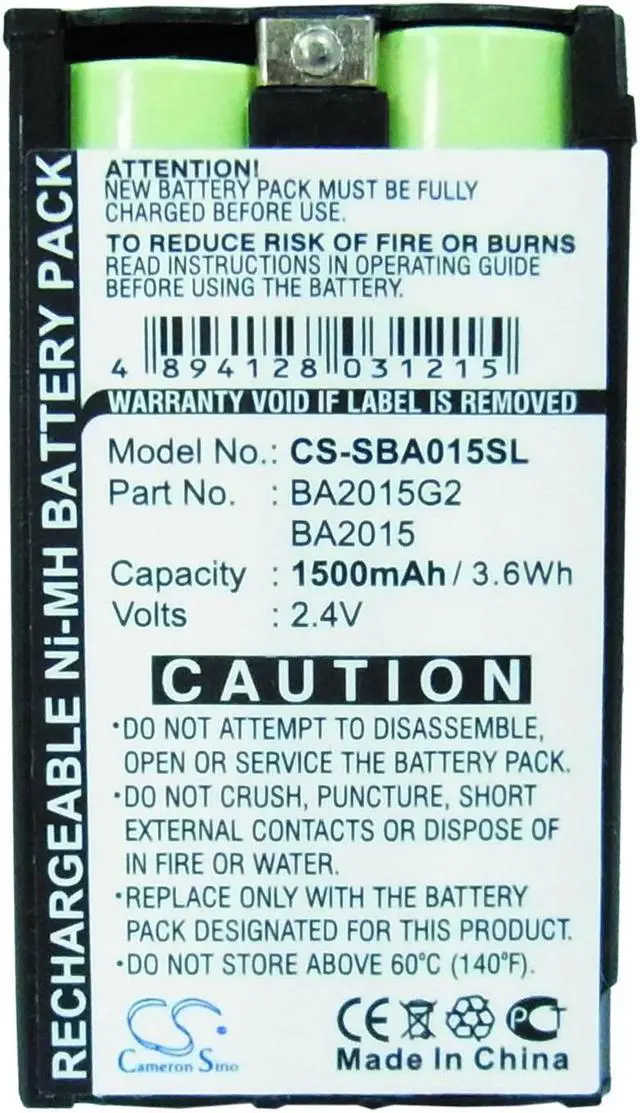 Alt view image 5 of 5 - Wireless Headset Battery for Sennheiser BA2015 BA2015G2 2015FM EK1038 G2 Ni-MH