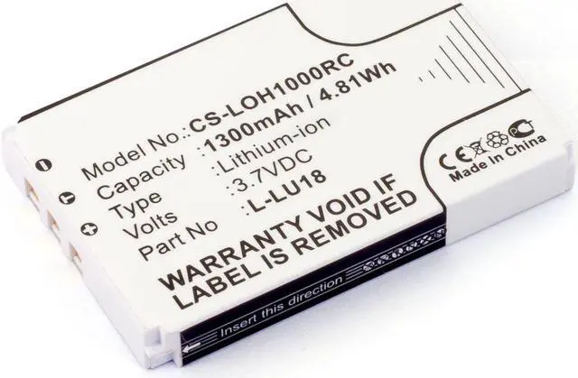 Alt view image 2 of 3 - 2 Pack Battery for Logitech Harmony Remote 1100 1100i 915 L-LU18 190582-0000