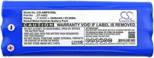 Alt view image 3 of 3 - Equipment Survey Battery for AMX 57-0962 Panjam Phast VPT-CP VPN-CP 7.2V Ni-MH