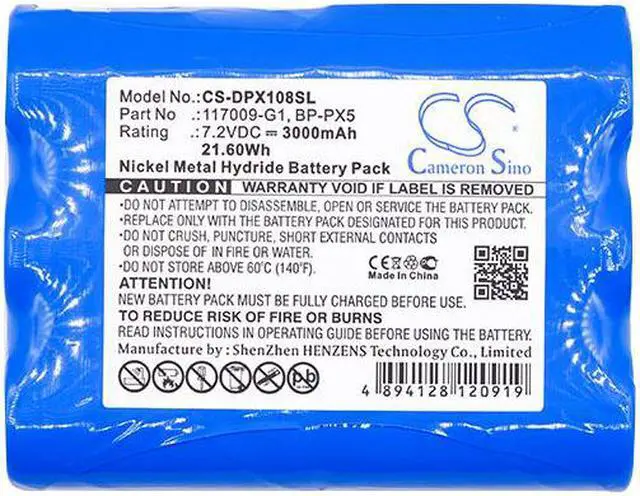 Alt view image 4 of 4 - Battery for Dranetz 117009-G1 BP-PX5 DBMP1 DBPG106 DBPV10 DBPV500 DBPVFLEX