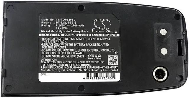 Alt view image 3 of 3 - Battery for Topcon 51730 BT-32Q BT-52Q BT-52QA CS-100 CTS-3000 GPT-1000 GPT-2000