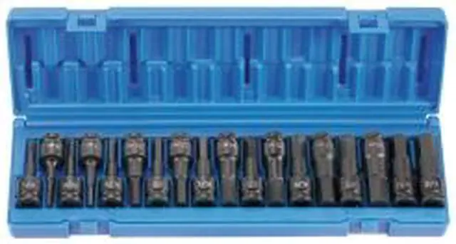 Alt view image 2 of 7 - Grey Pneumatic 1598HC 1/2" Drive 18 Pc. Combo Hex Driver SAE/Metric Set