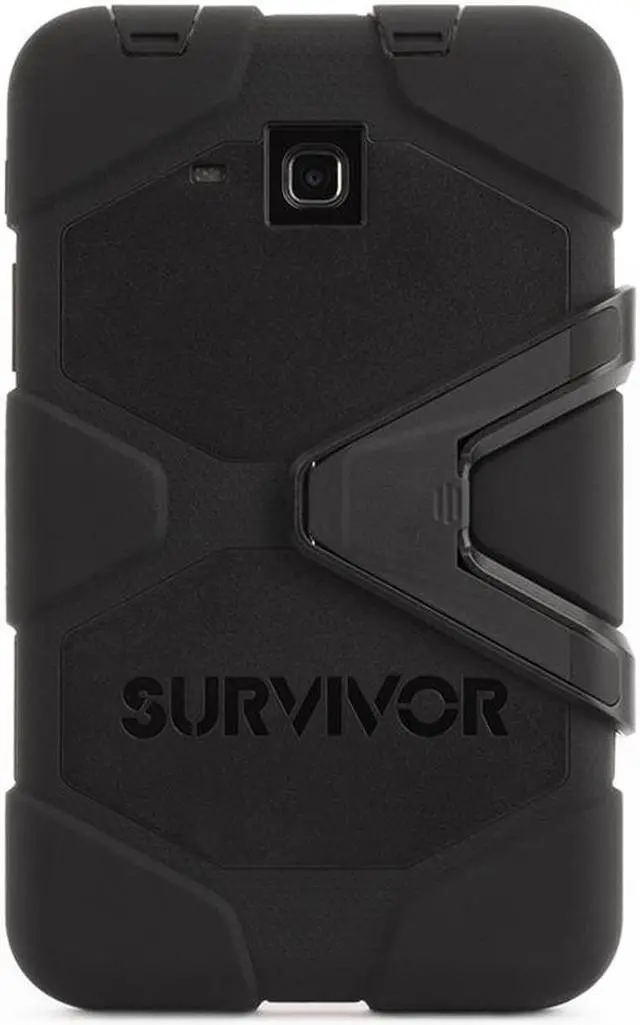 Alt view image 3 of 6 - Griffin, Samsung Galaxy Tab A 7.0" Case, Survivor All-Terrain with Stand, Protective Case, Screen Protector, Black