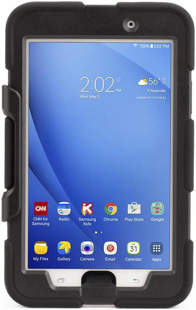 Alt view image 5 of 6 - Griffin, Samsung Galaxy Tab A 7.0" Case, Survivor All-Terrain with Stand, Protective Case, Screen Protector, Black