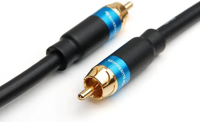 Alt view image 3 of 6 - BlueRigger Dual Shielded Subwoofer Audio RCA Cable with Gold plated connectors - 35 Feet