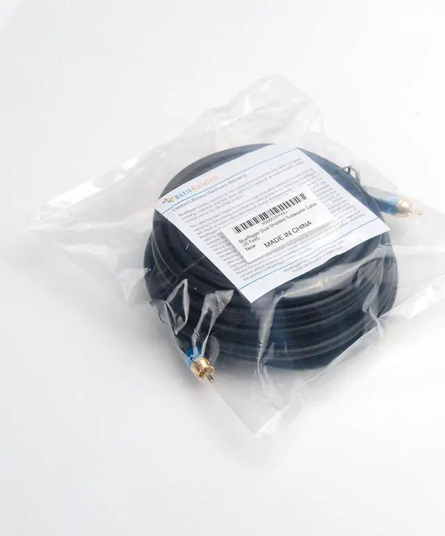 Alt view image 5 of 6 - BlueRigger Dual Shielded Subwoofer Audio RCA Cable with Gold plated connectors - 35 Feet