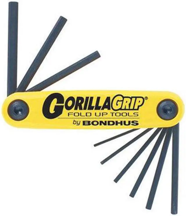 Main image of Bondhus 12589 GorillaGrip Hex Fold-up Keys Set 9 Piece