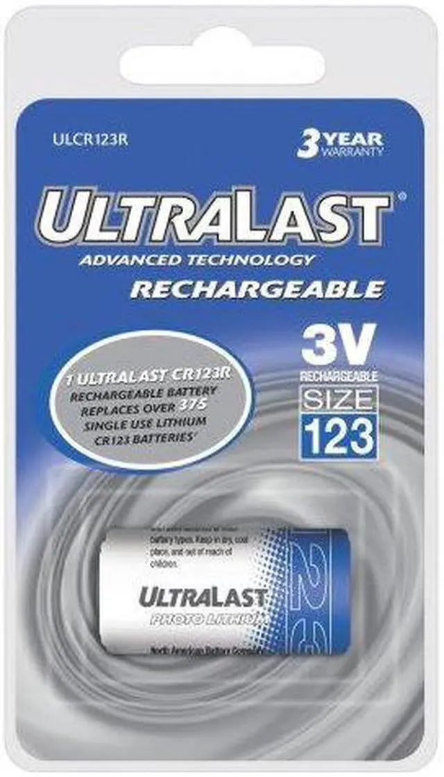Main image of CR123 Rechargeable 3-Volt Li-Ion Battery - Single Pack