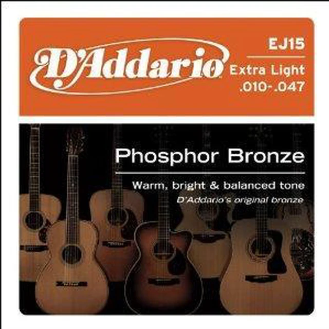 Alt view image 5 of 17 - D'Addario EJ15 Phos/Bronze Extra Lt Ac Guitar Strings