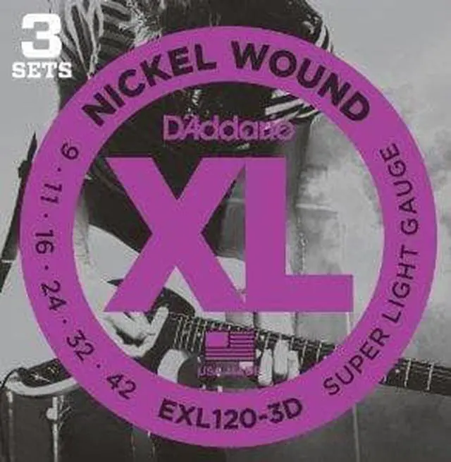 Alt view image 2 of 11 - D'Addario EXL120 Electric Guitar Strings - Super Light - 3 Pack