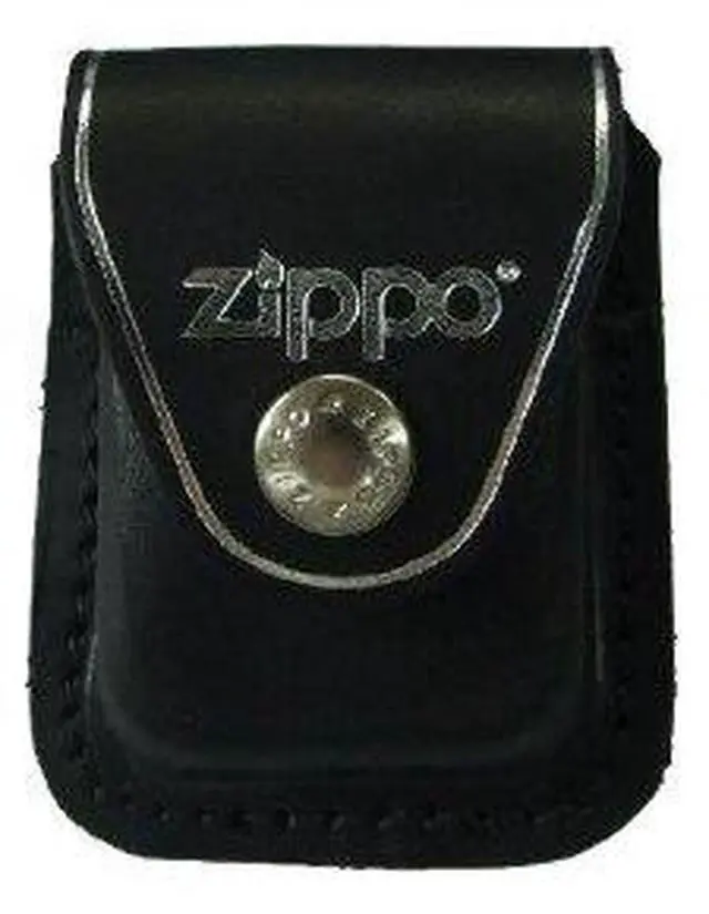 Alt view image 7 of 20 - Zippo ZO17060 Lighter Lighter Pouch Black Leather Attaches To Belt W/ Clip Thes