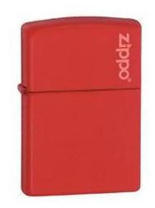 Alt view image 7 of 14 - Zippo 233ZL Windproof Red Matte with Zippo Logo Lighter