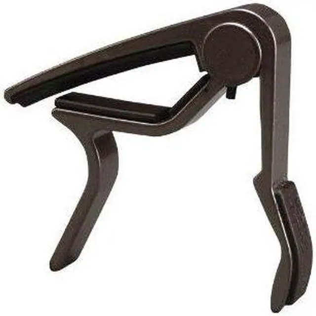 Alt view image 2 of 6 - Dunlop Curved Acoustic Guitar Capo - Smoked Chrome