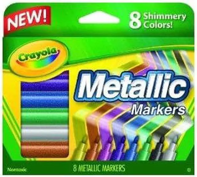 Alt view image 5 of 20 - Crayola Metallic Markers Assorted 8/Set 588628