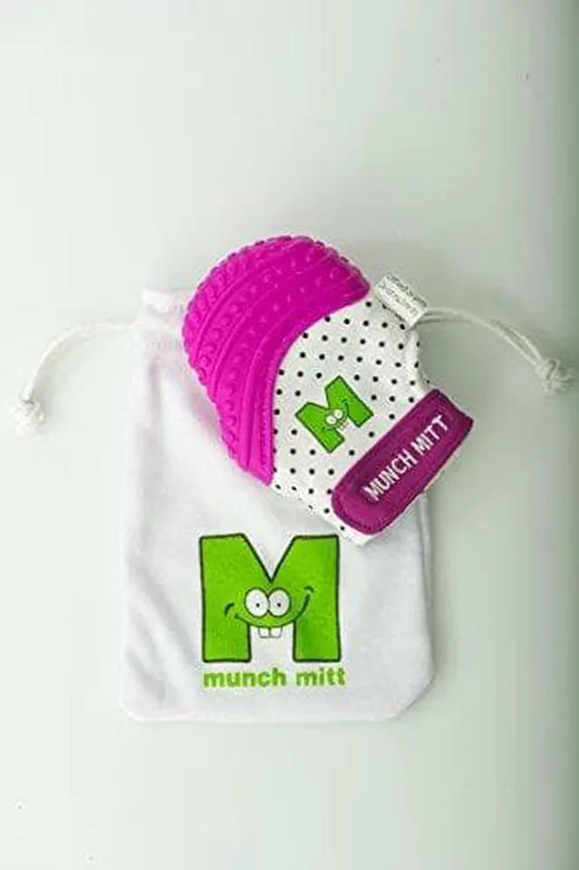 Main image of Munch Mitt Baby Teething Mitten - Purple MM02P