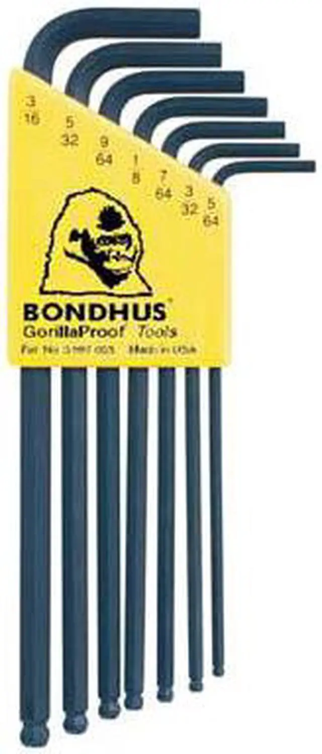 Main image of 10945 7pc Ball Driver L-Wrench Set Standard BONR1511 BONDHUS