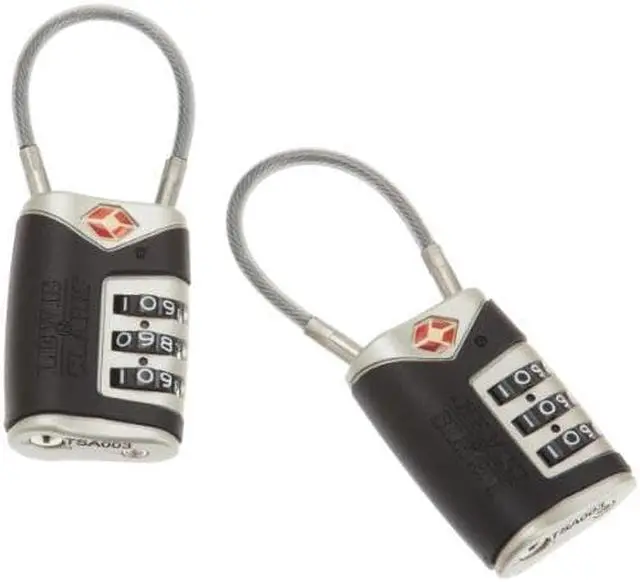 Alt view image 3 of 7 - Lewis N. Clark TSA Sentry® Cable Lock - 2 Pack