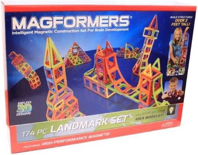 Alt view image 8 of 10 - Magformers Construction 174 Piece Landmark Build Set
