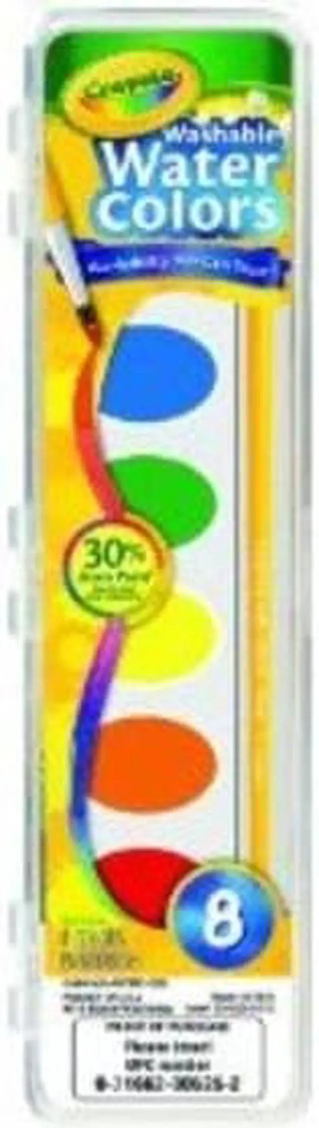Alt view image 5 of 20 - Crayola Washable Watercolor Paint, 8 Assorted Colors, Palette Tray 530525