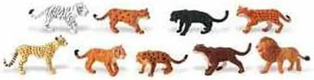 Alt view image 3 of 18 - Plastic Miniatures In Toobs-Big Cats