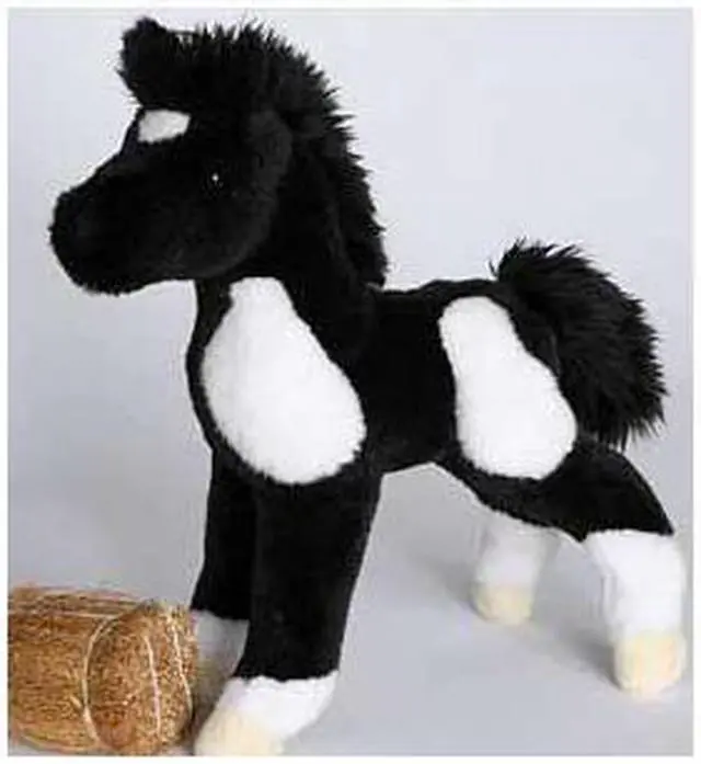 Alt view image 3 of 4 - Runner Black and White Paint Foal 10" by Douglas Cuddle Toys