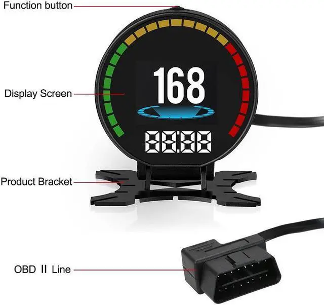 Alt view image 4 of 6 - 2.8 Inch TFT LCD Screen HUD Head Up Display OBD â…¡ Car Head Up Display with New Functions