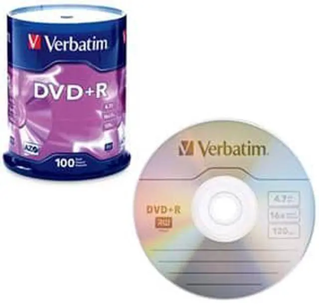 Alt view image 3 of 6 - DVD+R Discs, 4.7GB, 16x, Spindle, 100/Pack