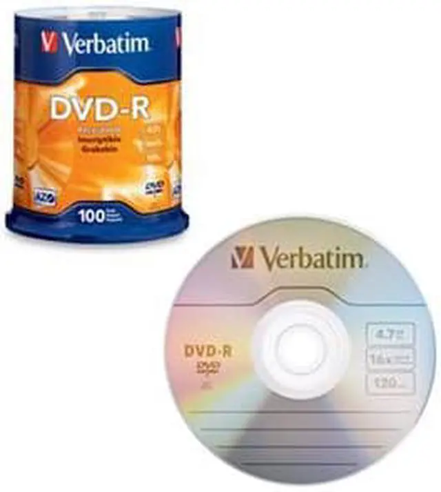 Alt view image 3 of 7 - DVD-R Discs, 4.7GB, 16x, Spindle, Matte Silver, 100/Pack