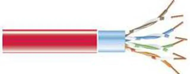 Main image of CAT5e 100-MHz Shielded, Stranded Bulk PVC Cable (FTP), Red, 1000-ft. (