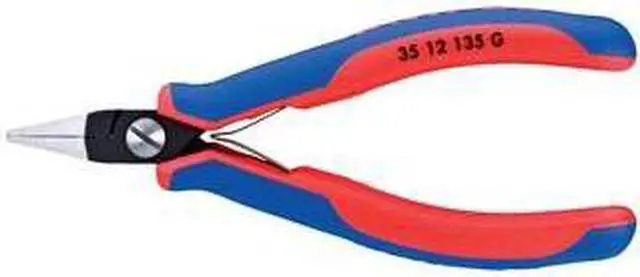 Main image of KNIPEX 35 12 135 G 5 1/4 in Flat Nose Plier Ergonomic Handle