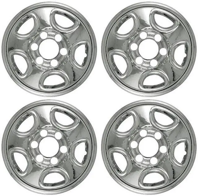 Main image of Set of 4 16" Chrome Wheel Skin Hubcap: Chevy (Astro '03 -'08, Silverado '99 -'04, Tahoe '99 -'06) GMC (Sierra) 16x6 Inch 6 Lug Steel Rim: IMP-08X