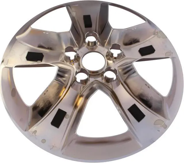 Alt view image 3 of 4 - 4 New Chrome 5 Spoke Wheel Skin Hub Cap Covers for 2011 - 2013 Dodge Charger with 17 inch wheels