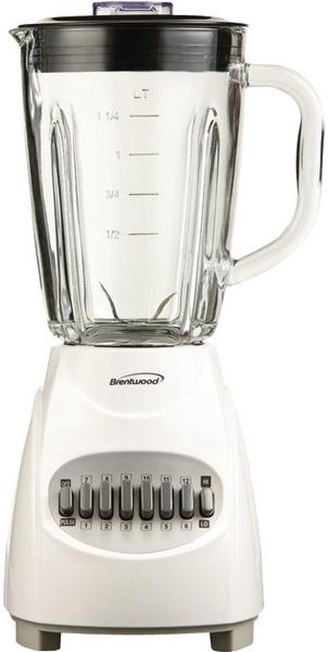 Brentwood JB 920W 12 Speed Blender with Glass Jar White