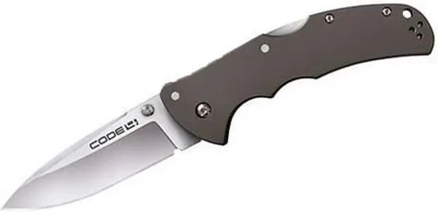 Alt view image 6 of 9 - COLDSTEEL 4005084 Cold Steel Code 4 Spear Point Folding Knife 3-1/2 S35VN Satin Plain Blade Aluminum Handles