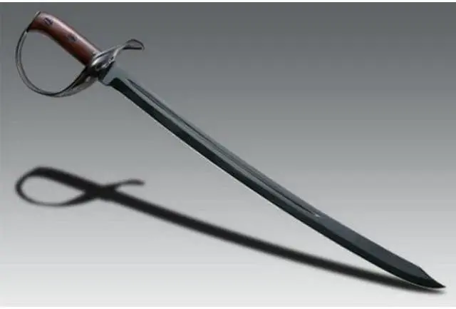 Alt view image 11 of 11 - COLDSTEEL CS88CSH-BRK COLD STEEL 1917 Hybrid Cutlass 25 Blued Carbon Steel Blade Hardwood Handle