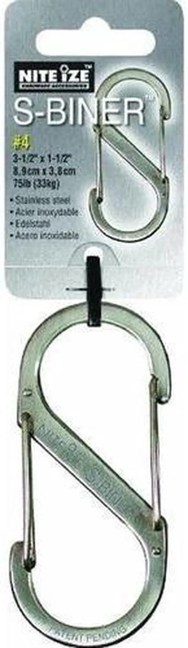 Alt view image 12 of 16 - Nite Ize SB4-03-11 Stainless S-Biner Versatile Carry Biner Size 4 Camping