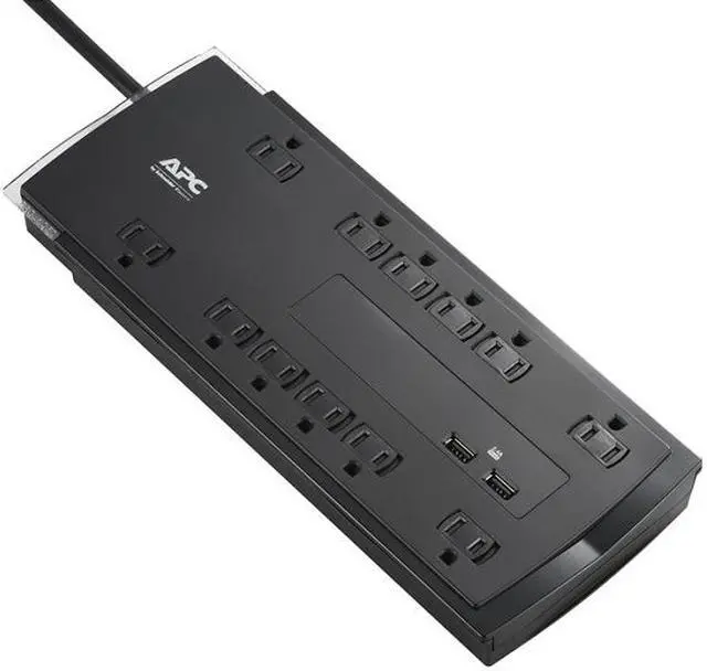 Alt view image 5 of 18 - APC UP P12U2 Performance SurgeArrest 120V 12 Outlet w 2x2.4A USB Charger RTL