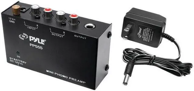 Alt view image 15 of 16 - Pyle - Ultra Compact Phono Turntable Pre-Amplifier w/ 9 V Battery Compartment