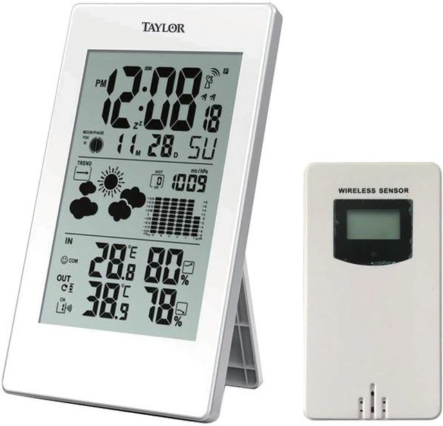 Alt view image 10 of 11 - TAYLOR 1735 Digital Weather Forecaster with Barometer & Alarm Clock