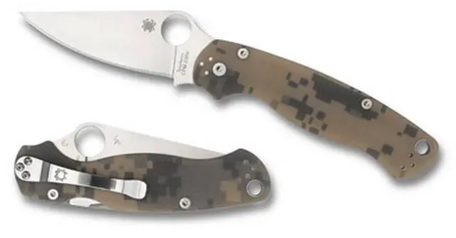 Alt view image 8 of 14 - Spyderco Para 2 Folder 3.44 in Plain Digi Camo G-10 Handle
