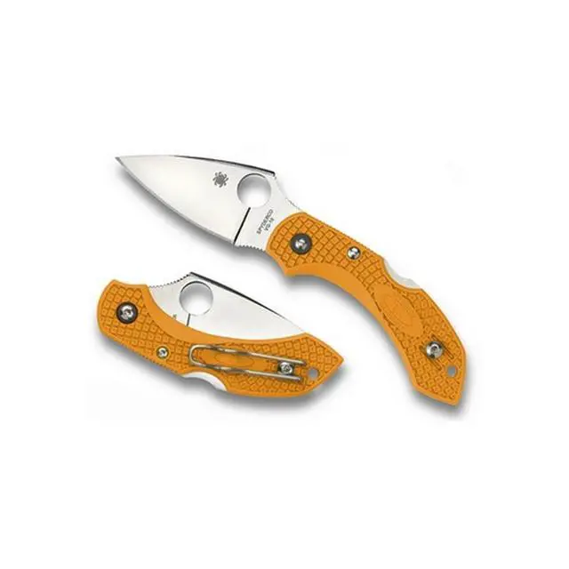 Alt view image 18 of 19 - Spyderco Dragonfly2, Orange Bi-Directional Texture FRN, Plain C28POR2