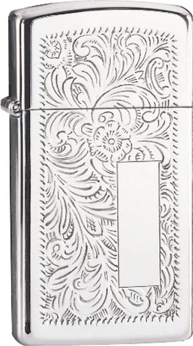 Alt view image 4 of 12 - Zippo 1652 Windproof Slim Venetian High Polish Chrome Lighter