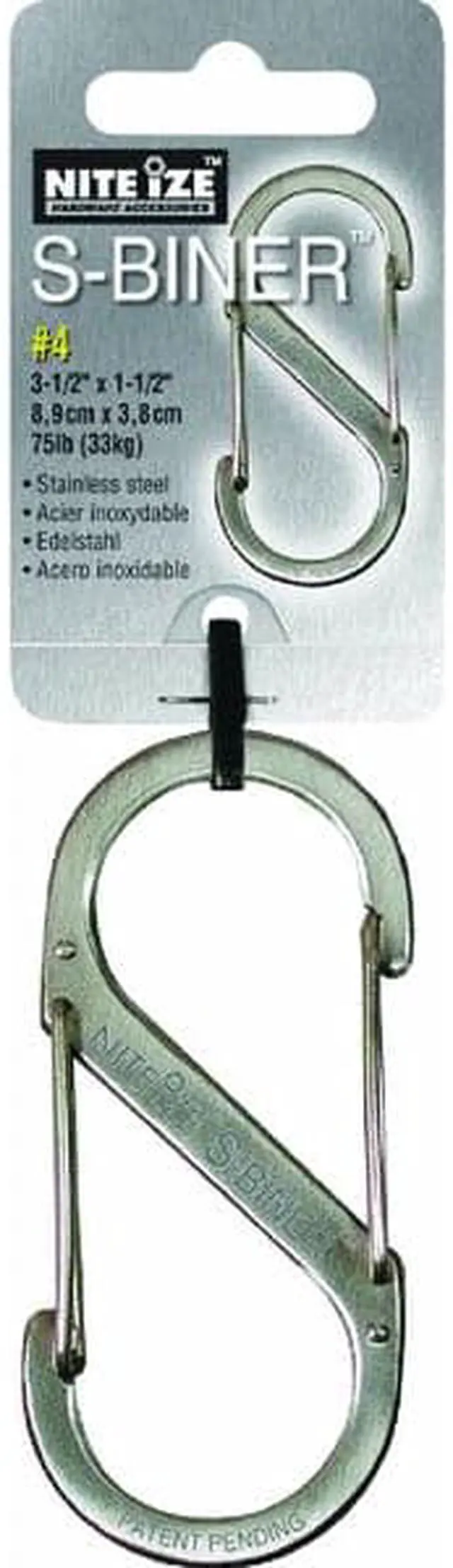 Alt view image 7 of 16 - Nite Ize SB4-03-11 Stainless S-Biner Versatile Carry Biner Size 4 Camping