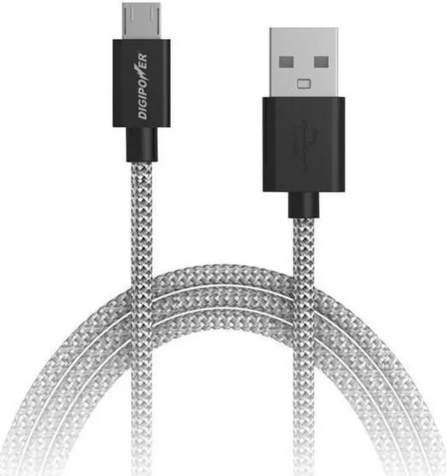 Alt view image 2 of 7 - DIGIPOWER SP-DCF6 Charge & Sync Braided Micro USB Cable, 6ft