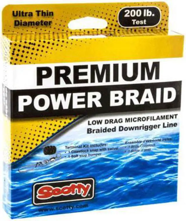Alt view image 5 of 14 - Scotty Power Braid Dwnrggr Lne,200lb Test,300 ft spool,w/Kit