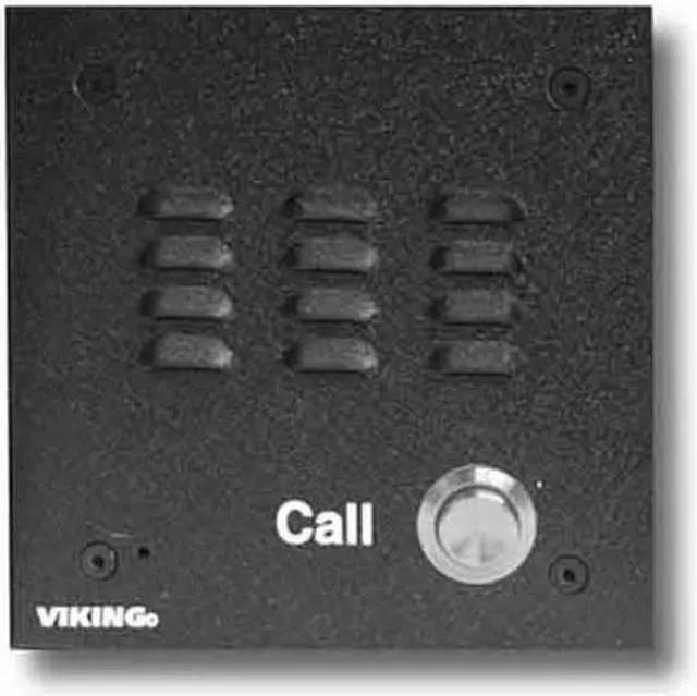 Alt view image 3 of 7 - Viking Electronics - E-10A-EWP - Speaker Phone with Call Button & Black Aluminum Faceplate Flush Mount with Included