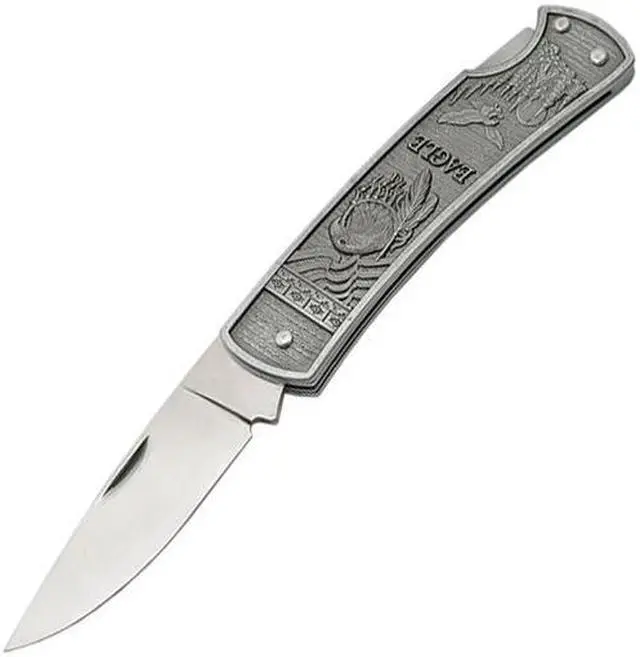 Alt view image 3 of 3 - Szco Supplies 211181-EG Eagle Embossed Folding Knife CN211181EG SZCO Supplies