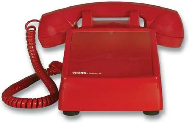 Alt view image 4 of 8 - Viking Electronics - K-1900D-2 - Viking Electronics K-1900D-2 Standard Phone - Red - 1 x Phone Line